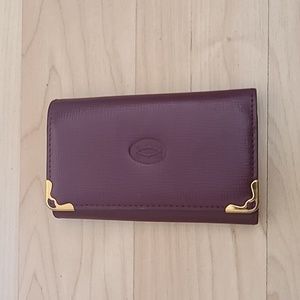 CARTIER PARIS VINTAGE MUST DE CARTIER DARKRED 6 KEY HOLDER